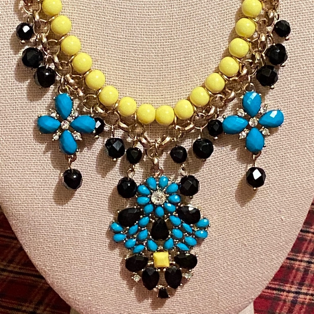 Berry’s Bold Colored Cabochon Statement Necklace - image 3